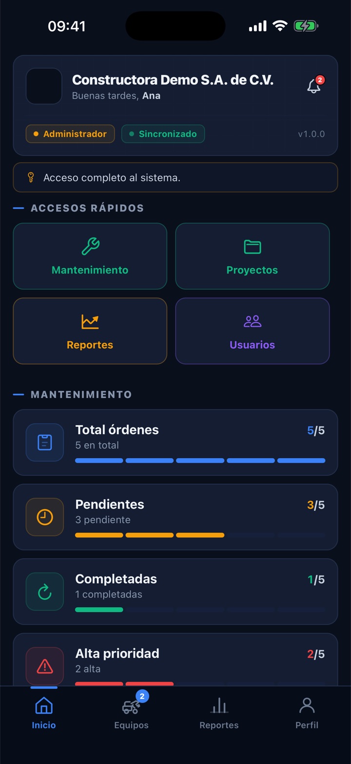 Panel de control de FleetApp